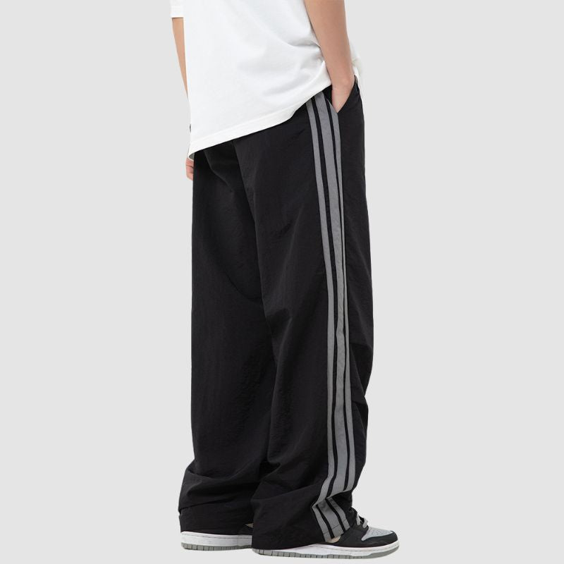 Side Stripe Contrast Wide Leg Pants