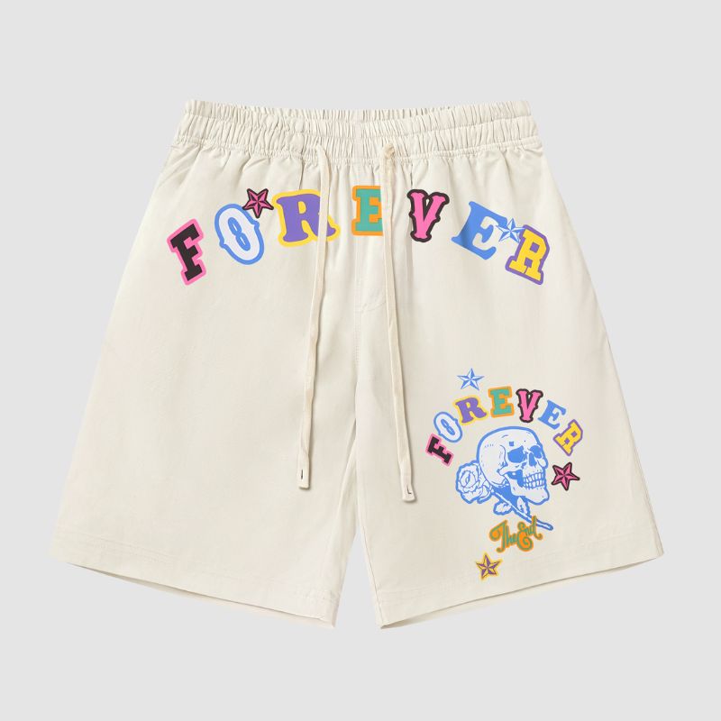 Shorts mit Hollow Head-Buchstaben-Print