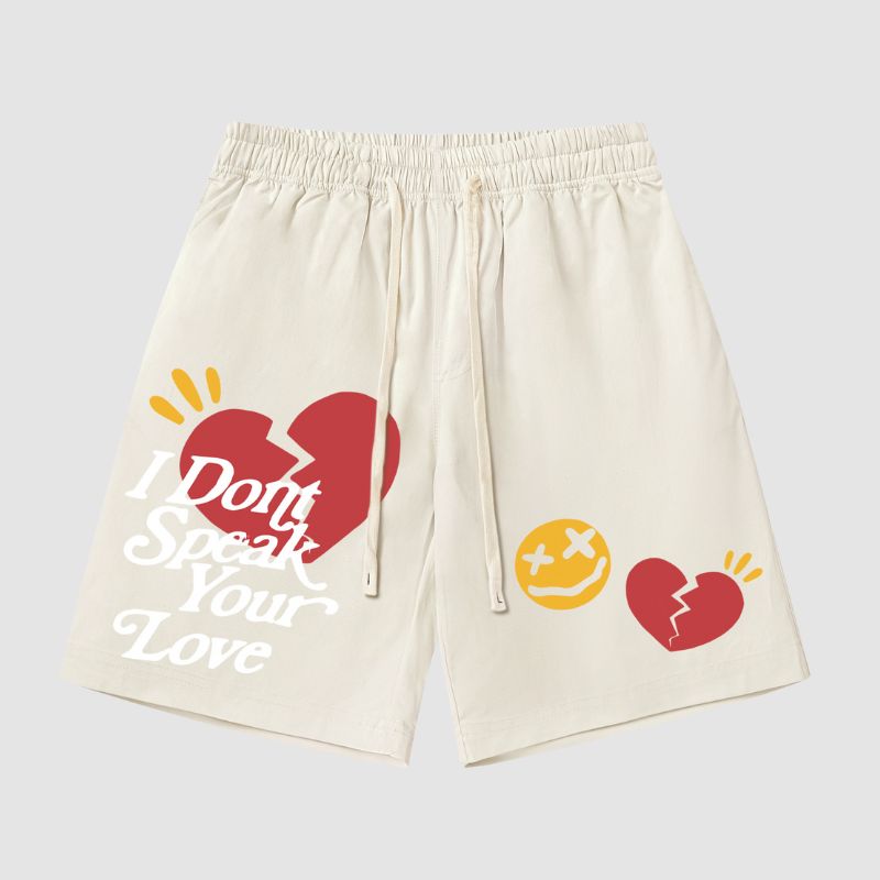 Shorts mit Strand-Love-Letter-Print