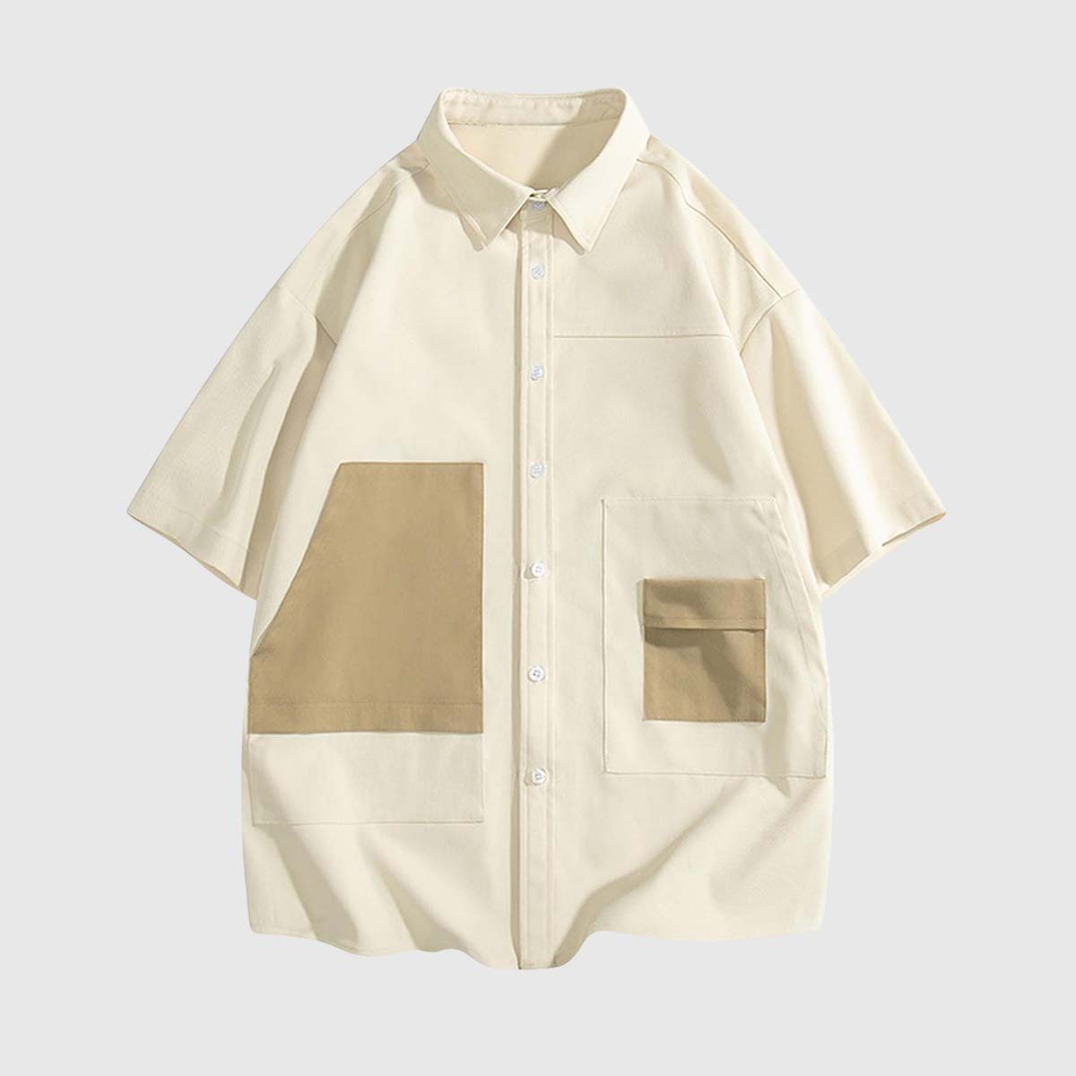 Two-Tone Oversized Utility Shirts