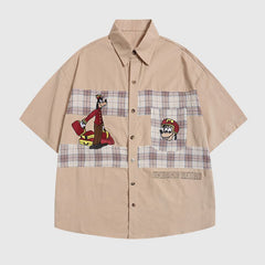 Cartoon Patchwork Shirts