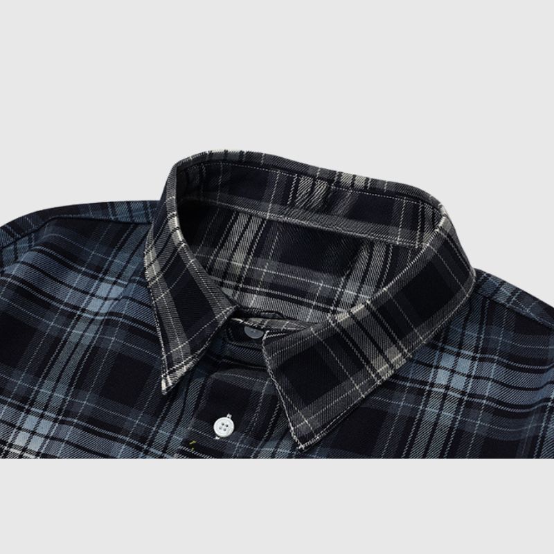 Inkjet Gradient Plaid Shirts