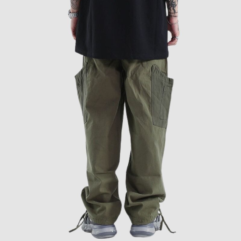 Side Pocket Design Drawstring Cargo Pants