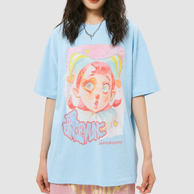 Camiseta estampada con estampado de payaso