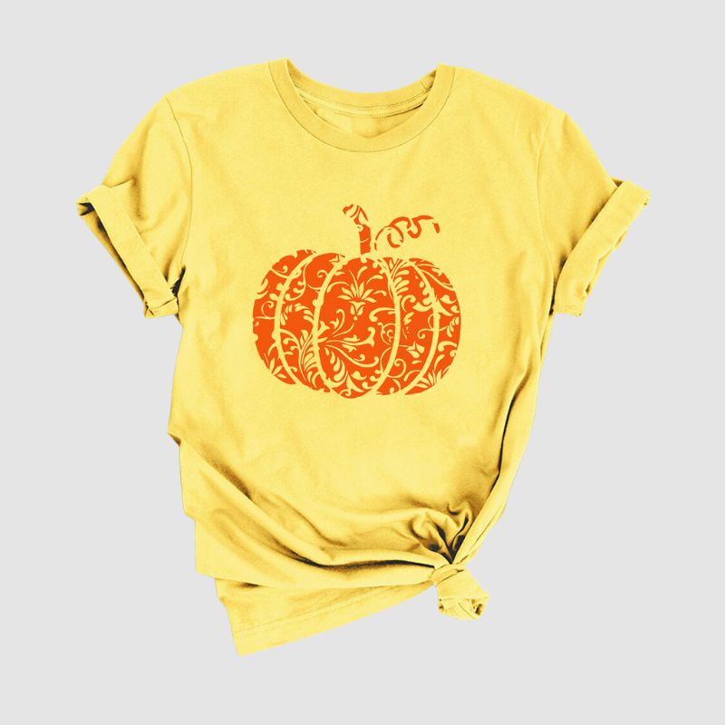 T-Shirt mit Halloween-Kürbis-Muster