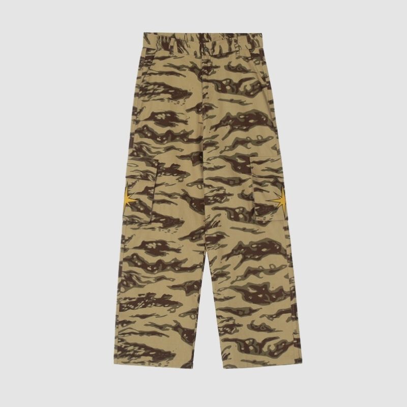 Pantalones cargo de camuflaje de hip-hop