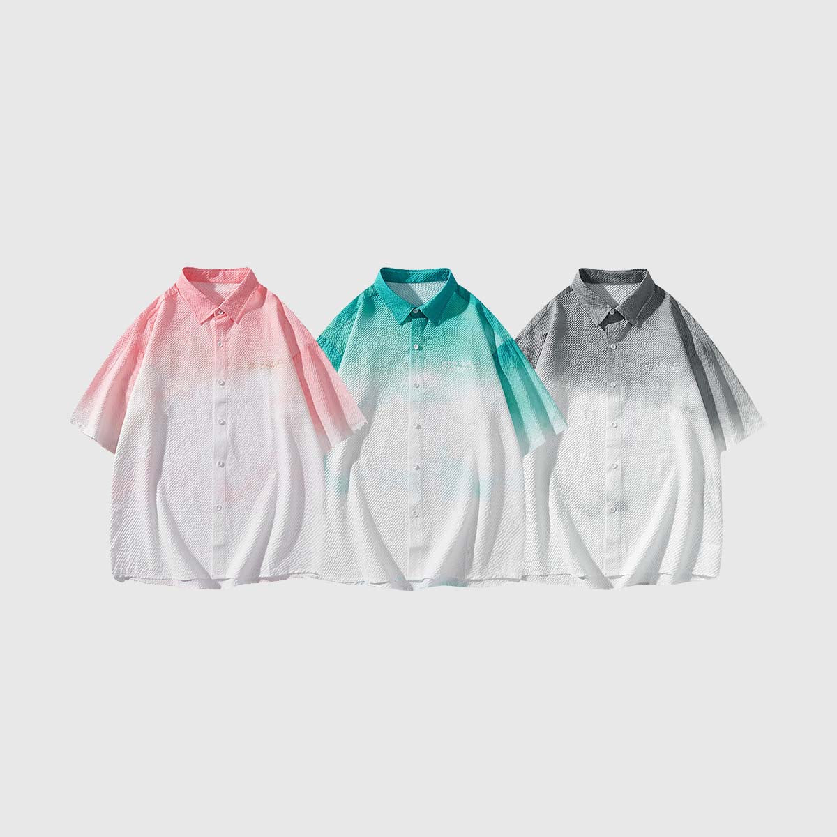 Gradient Dip-Dye Cotton Shirt