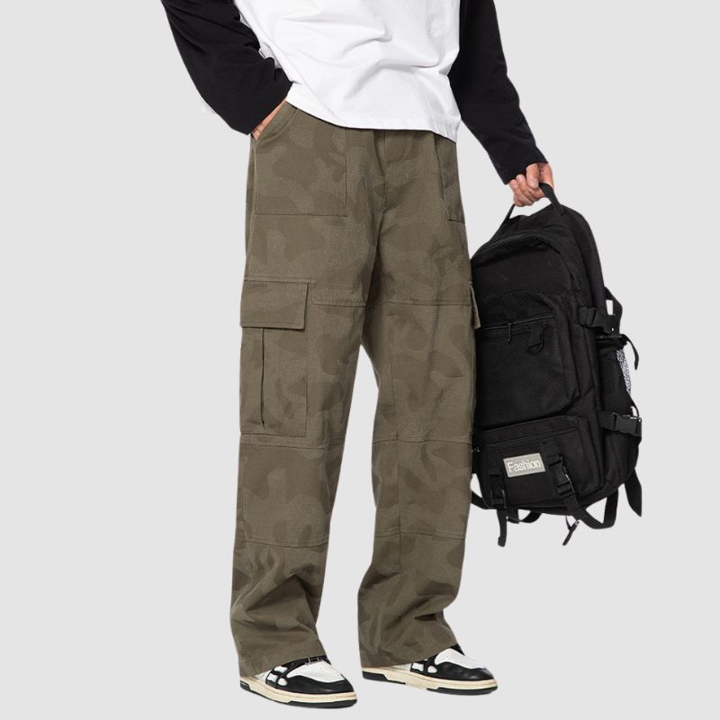 Pantalones cargo casuales de camuflaje