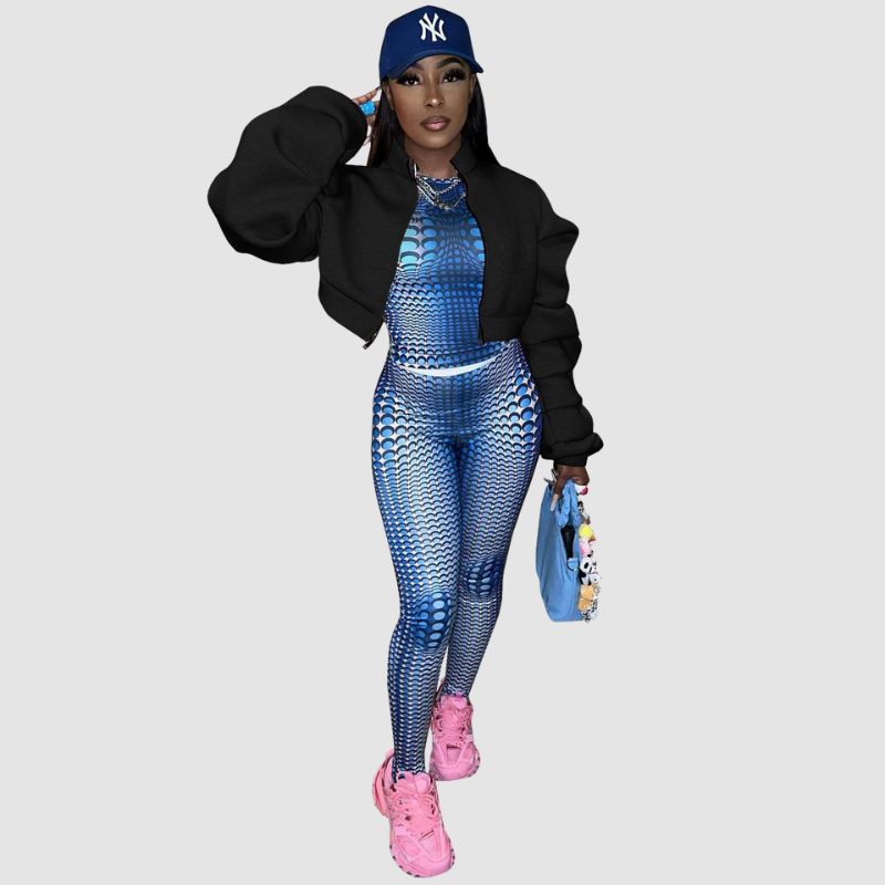 Chaqueta corta con mangas plisadas