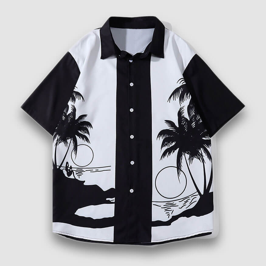 Camisa de árbol de coco de playa