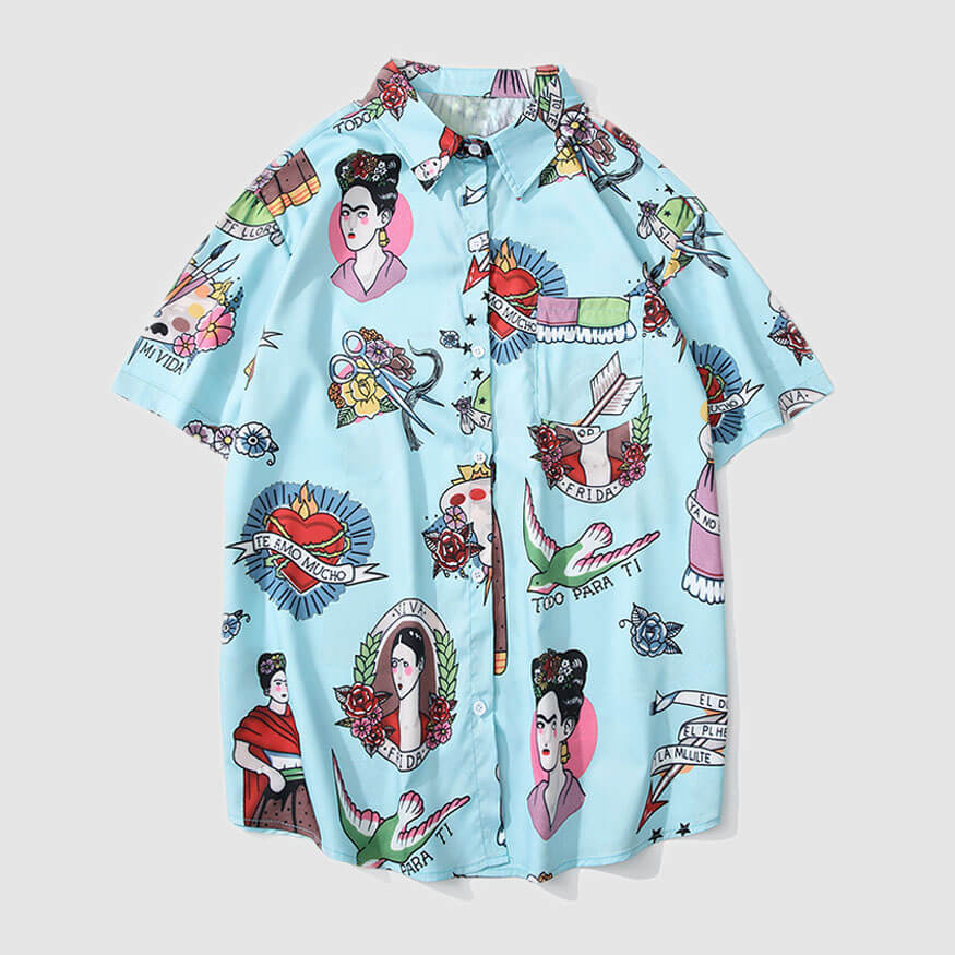 Retro-Cartoon-Charakter-Shirt