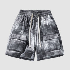 Lässige Shorts aus Denim-Imitat