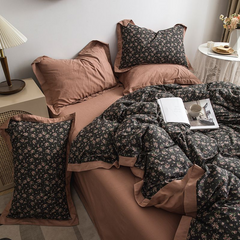 Night Bloom Floral Silky Bedding Set