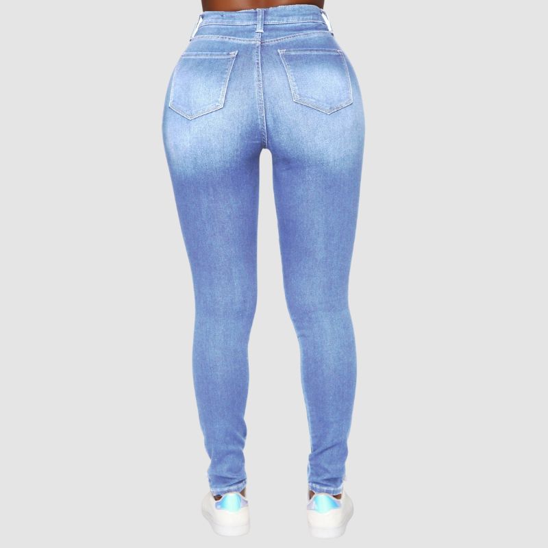 Jeans mit zerrissenem Design und hoher Elastizität