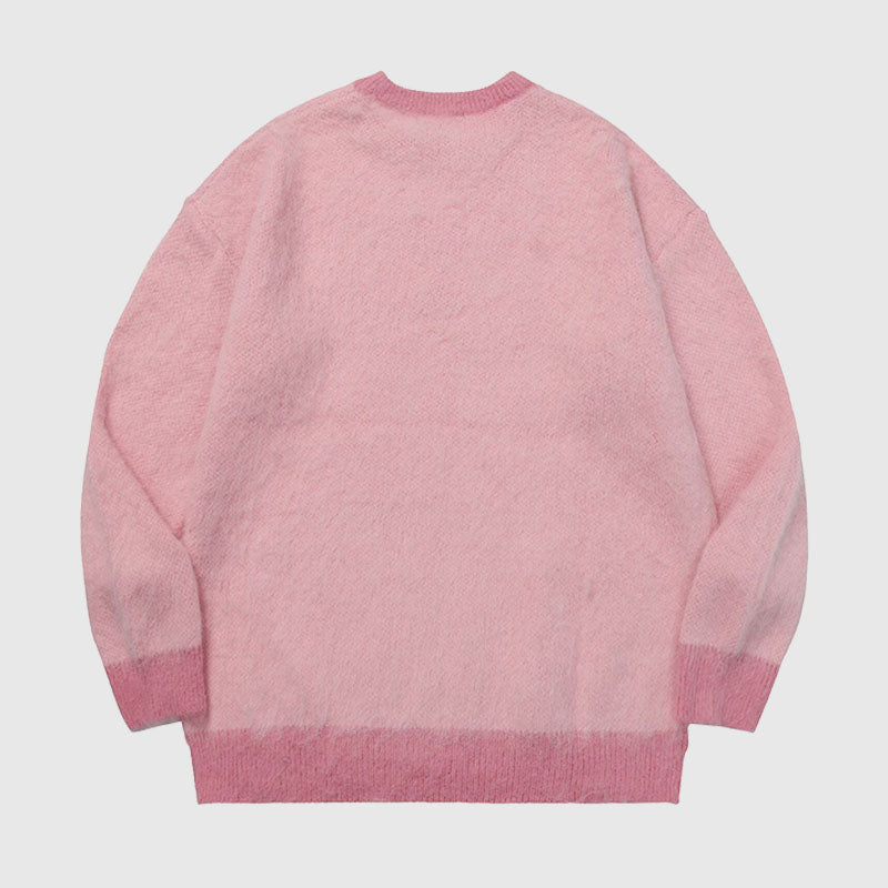 Rose Pattern Printed Pullover