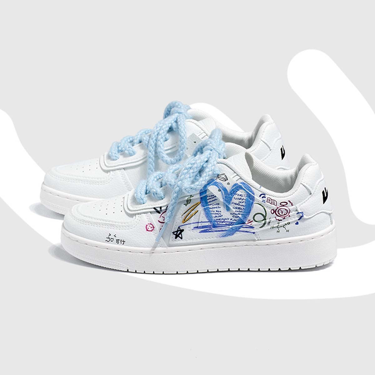 Heart Graffiti Sneakers