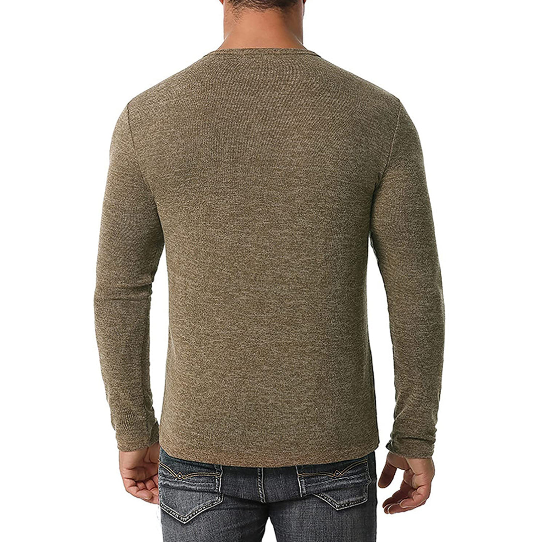 Lässiger weicher Herrenpullover aus weicher Baumwolle mit Waffelstrick