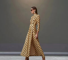 Polka Dot Temperament Long Sleeve Dress