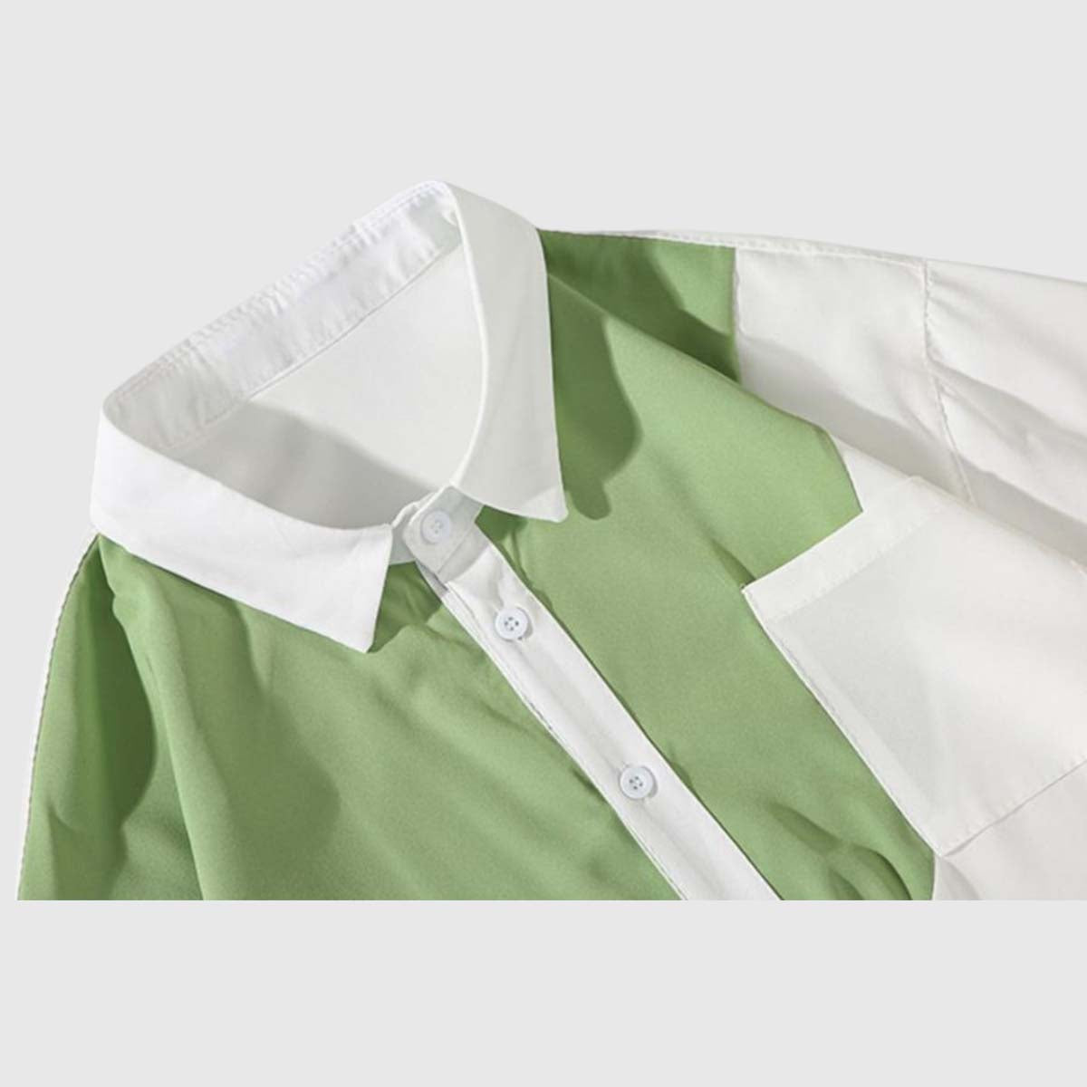 Camisa informal elegante de dos tonos