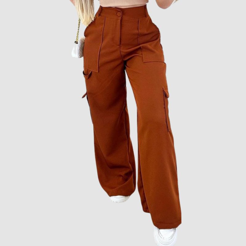 Pocket Patch High Waist Cargo Pants