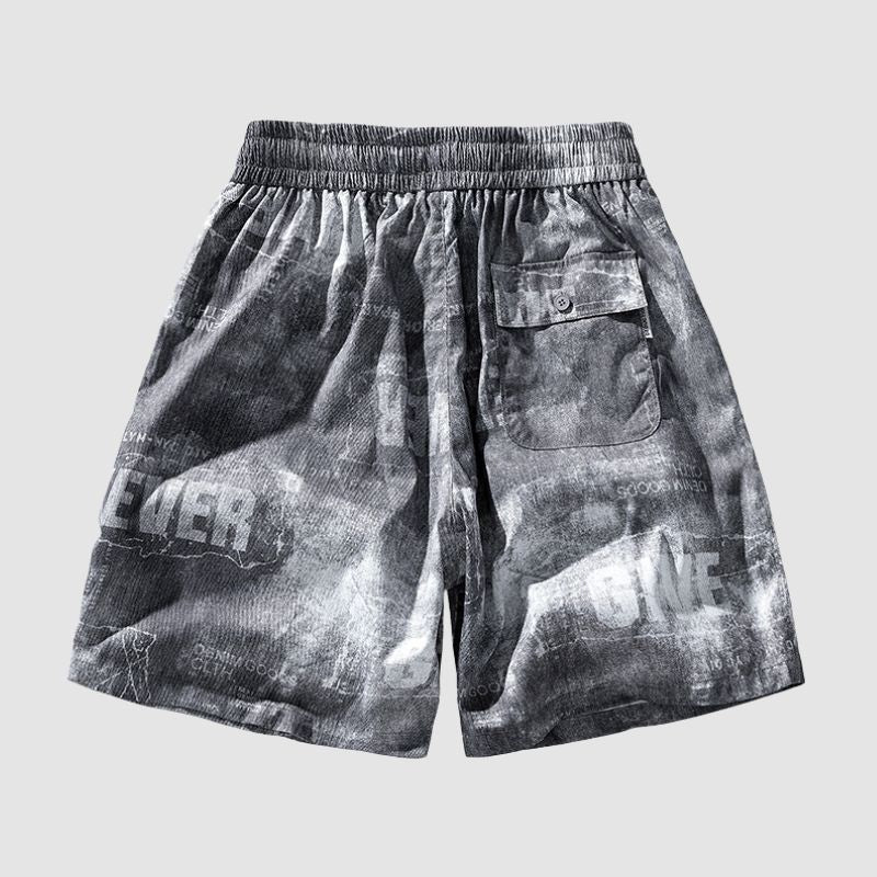 Lässige Shorts aus Denim-Imitat