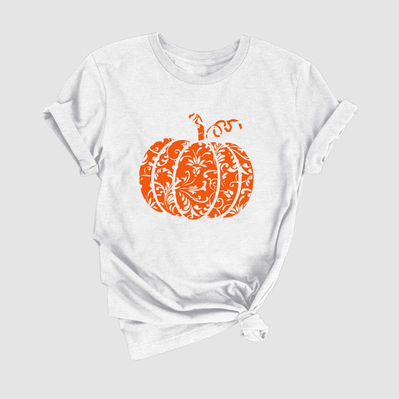 Camiseta estampada con estampado de calabaza de Halloween