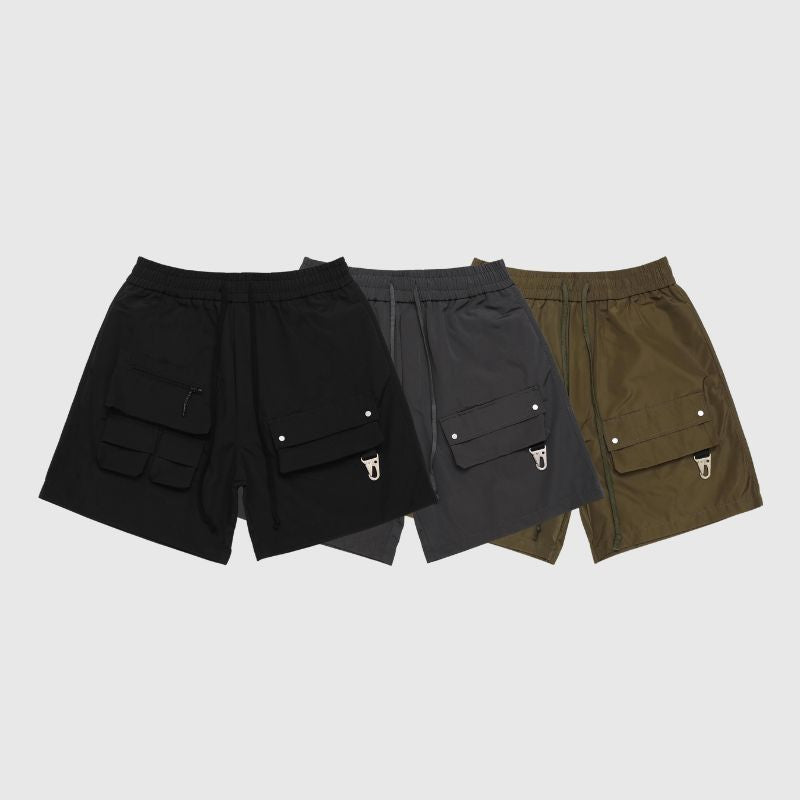 Einfarbige Outdoor-Cargo-Shorts