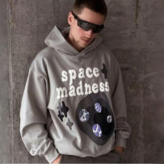Space Odyssey – Kapuzenpullover mit Schaumstoffbuchstaben