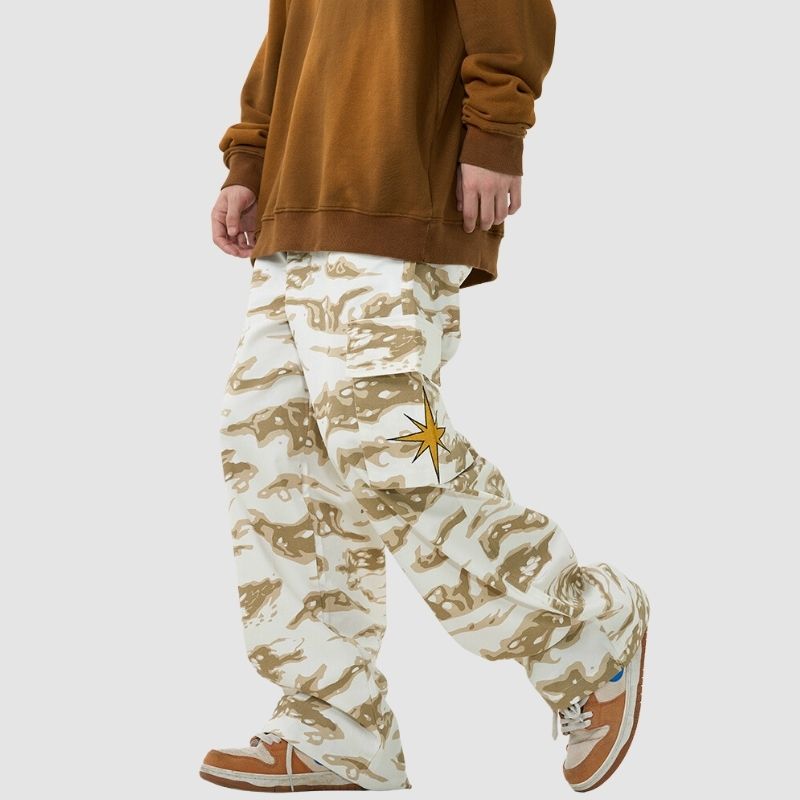 Pantalones cargo de camuflaje de hip-hop