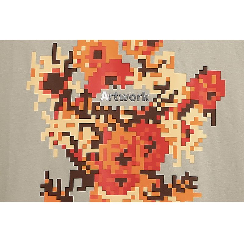 Camiseta con estampado de girasoles en mosaico