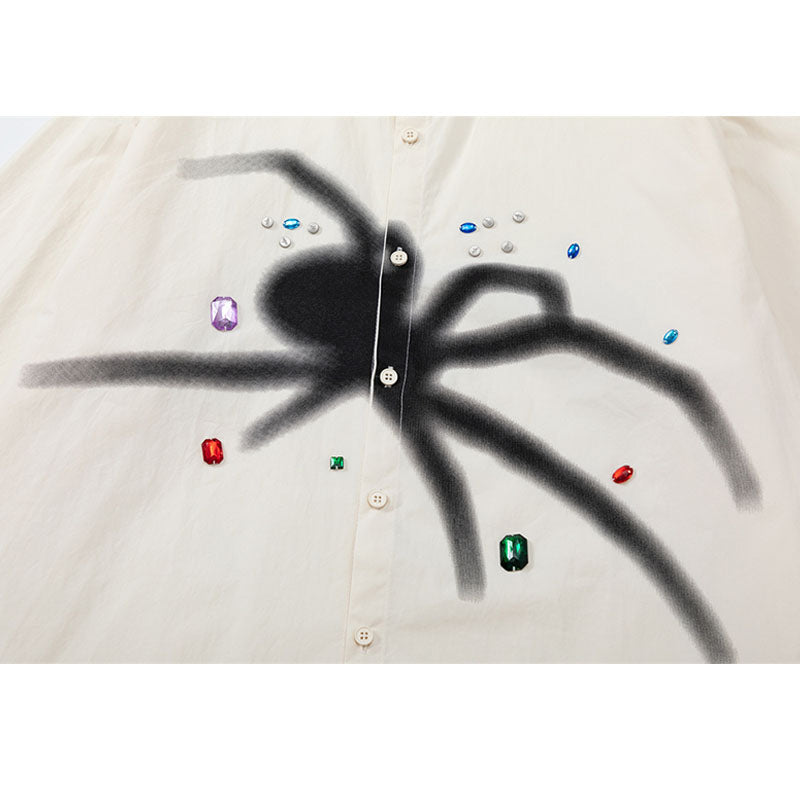 Camisas casuales con estampado de araña