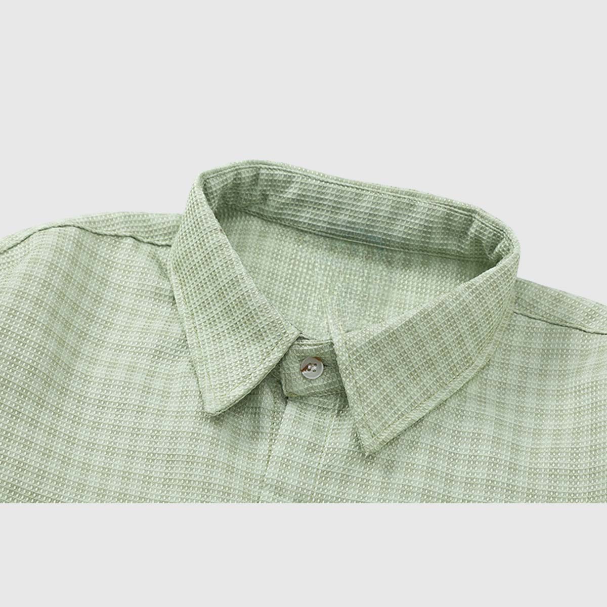 Camisa informal de cuadros vichy texturizados