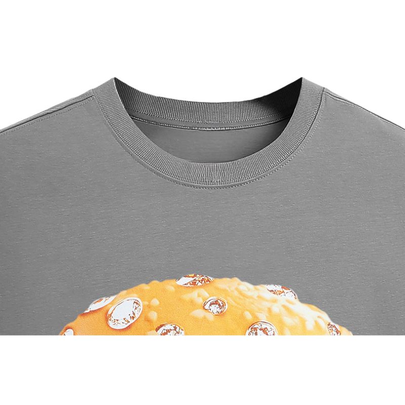 Camiseta con estampado de hamburguesa de diamante