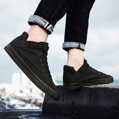 Charmante Herren Schwarz Sommer Weiß Skateboard Canvas Schuhe