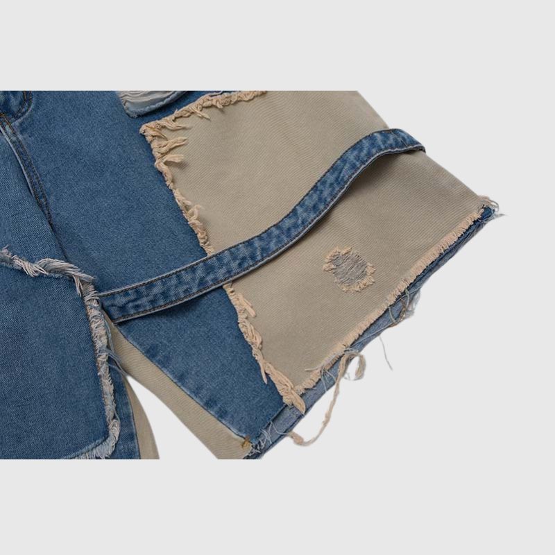 Patchwork Ripped Jorts