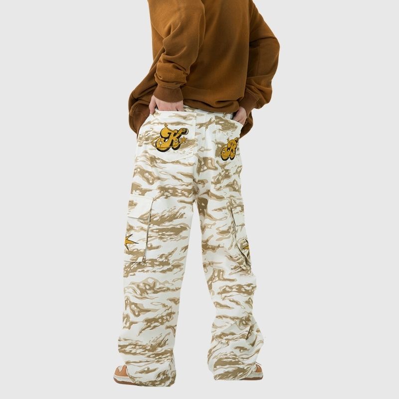 Pantalones cargo de camuflaje de hip-hop