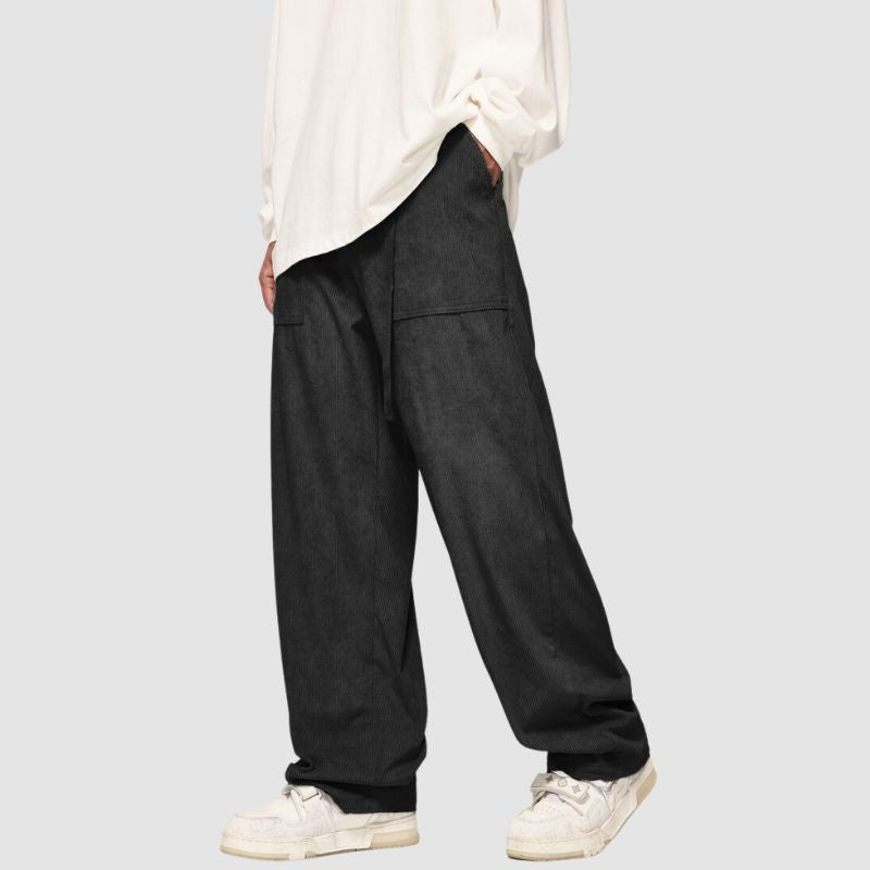 Adjustable Headlamp Corduroy Wide Leg Pants