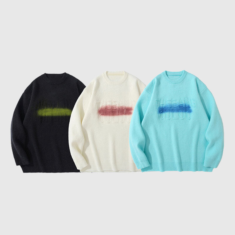 Letter Printed Design Pullover