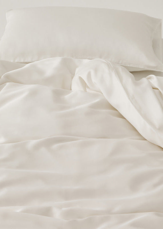 Adeline Pastel Silky TENCEL Bedding Set - Coffee