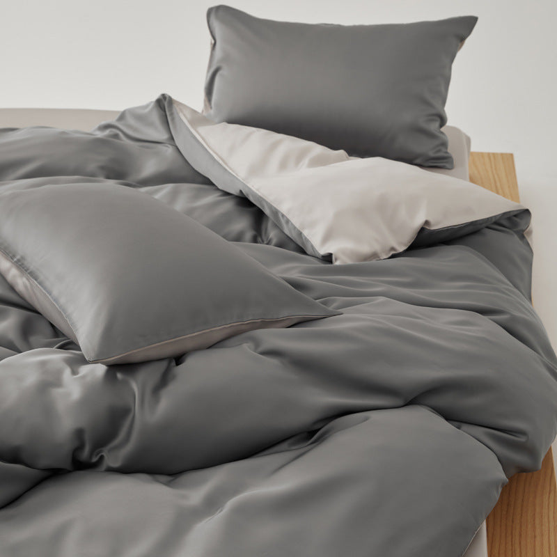 Adeline Pastel Silky TENCEL Bedding Set - Coffee