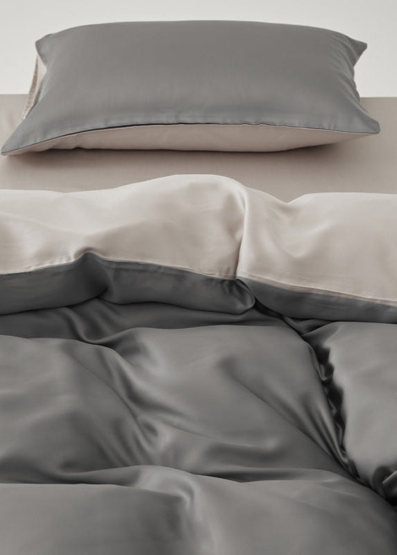 Adeline Pastel Silky TENCEL Bedding Set - Coffee