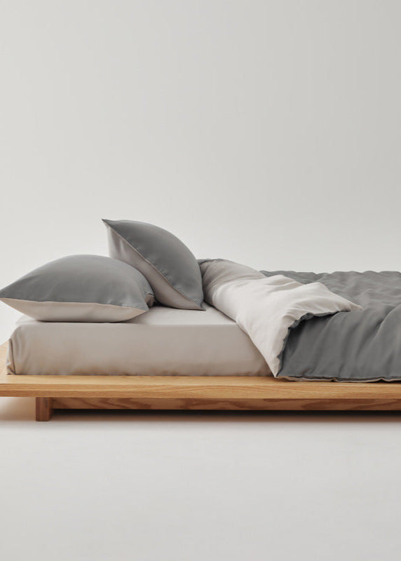 Adeline Pastel Silky TENCEL Bedding Set - Gray