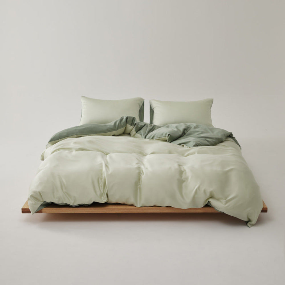 Adeline Pastel Silky TENCEL Bedding Set - Coffee