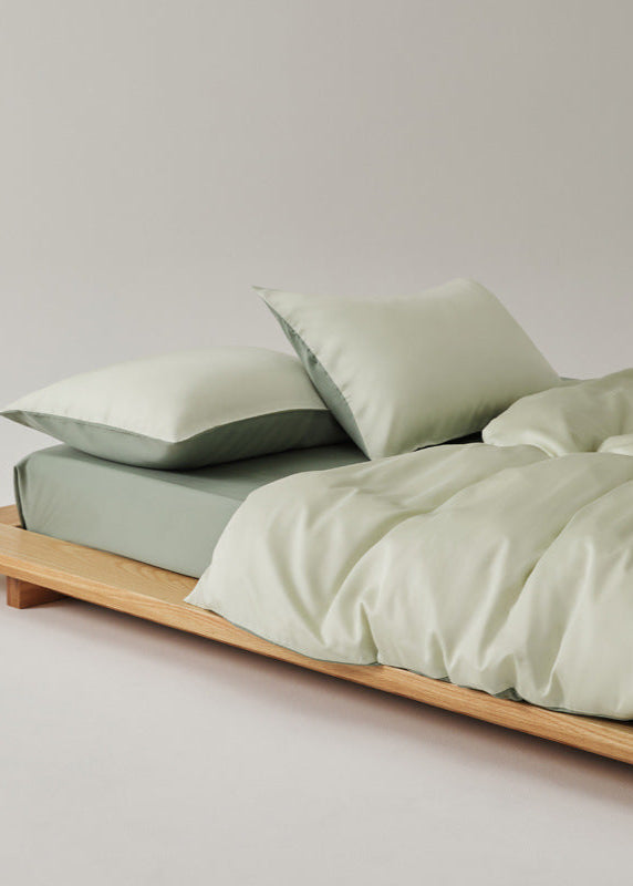 Adeline Pastel Silky TENCEL Bedding Set - Gray