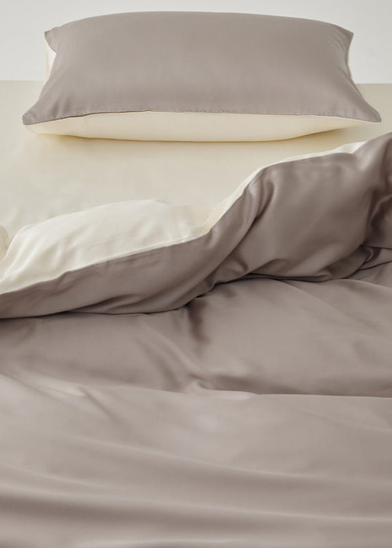 Adeline Pastel Silky TENCEL Bedding Set - Coffee