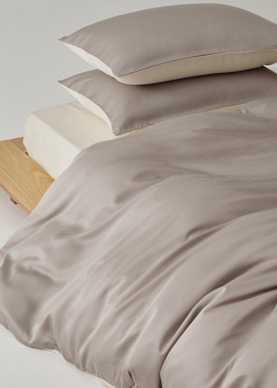 Adeline Pastel Silky TENCEL Bedding Set - Coffee