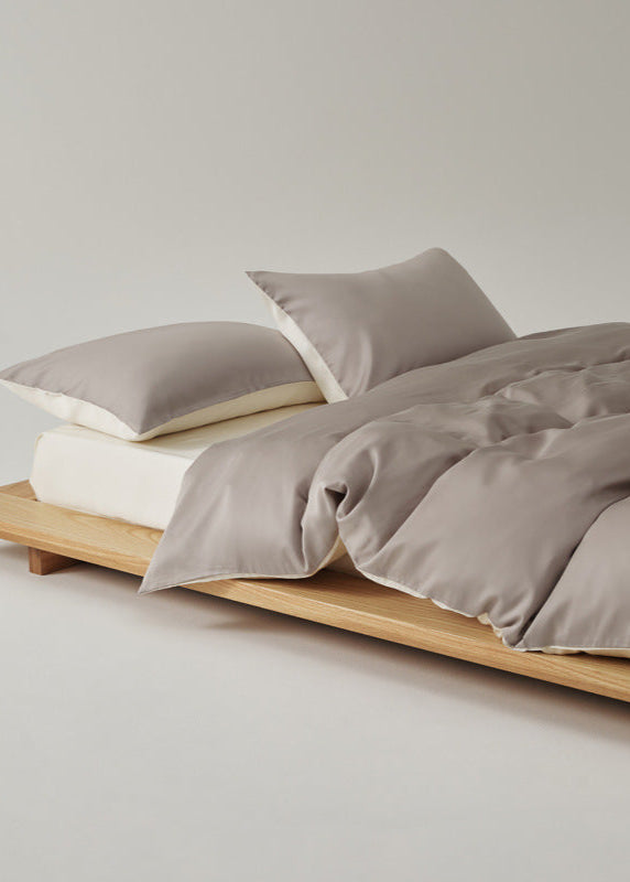 Adeline Pastel Silky TENCEL Bedding Set - Coffee