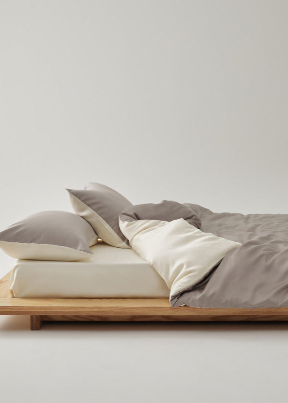 Adeline Pastel Silky TENCEL Bedding Set - Coffee