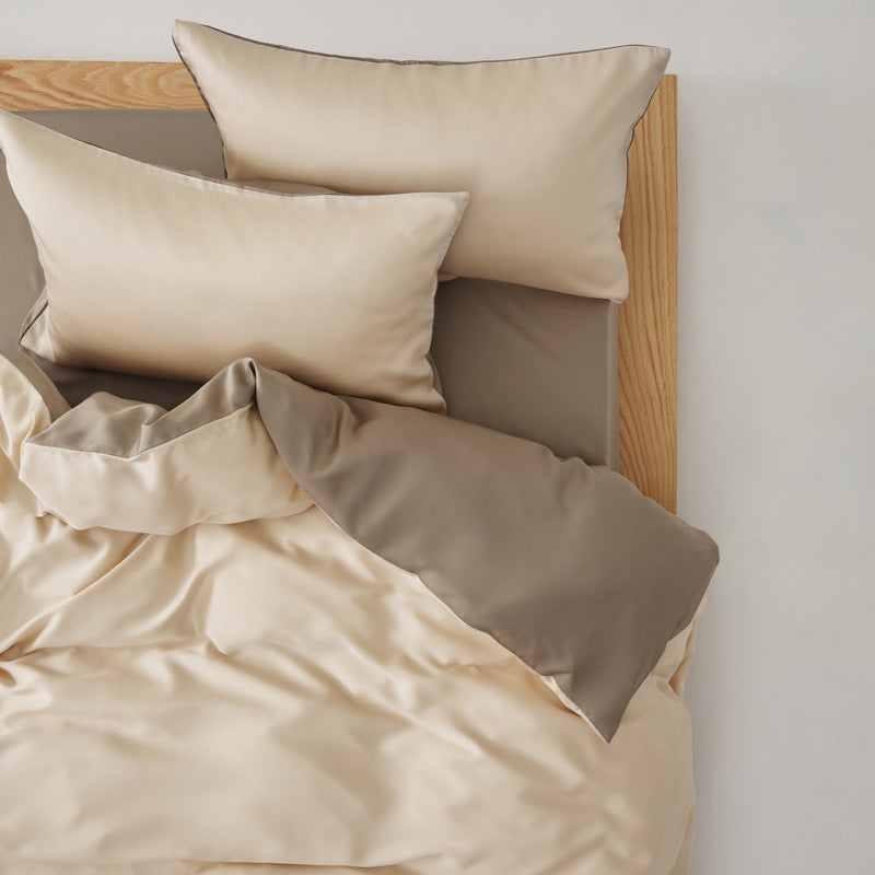 Adeline Pastel Silky TENCEL Bedding Set - Coffee