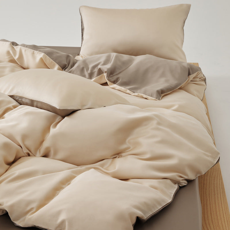 Adeline Pastel Silky TENCEL Bedding Set - Coffee